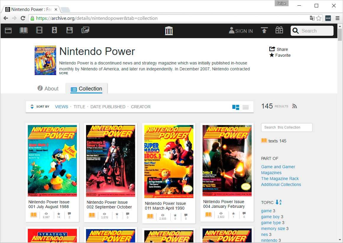 
  
    Acesso às 145 edições da revista Nintendo Power gratuitamente!
  
